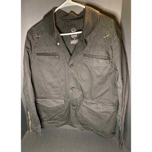 SSUR NY Star Embroidered Bomber Jacket Mens S Security Y2K Grunge